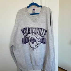 VINTAGE grey and purple crewneck!! Size: XL